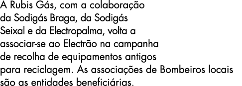 A Rubis G s, com a colabora o da Sodig s Braga, da Sodig s Seixal e da Electropalma, volta a associar se ao Electr o...